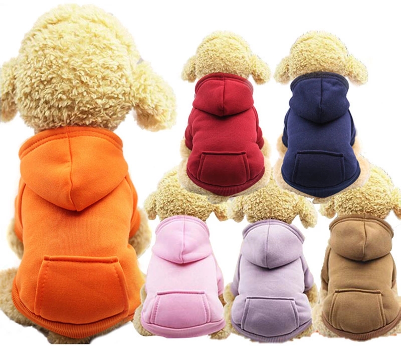 wholesale Pull de poche personnalisé chapeau de sport décontracté à capuche automne hiver petit chat moyen vêtements de chien