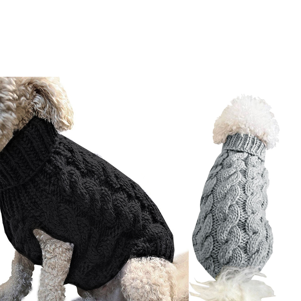 Fabricant en gros multi-couleurs chaud doux hiver de luxe tricoté en cachemire pour animaux de compagnie en tricot chien pull vêtements pour chiot