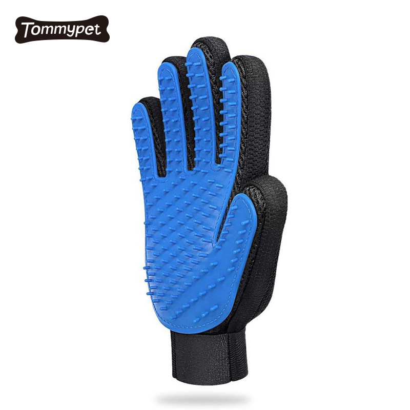 Gants d'épilation pour animaux de compagnie en Silicone personnalisés toilettage pour animaux de compagnie Guantes de mascotas gant de brosse de deshedding avec 256 conseils de toilettage