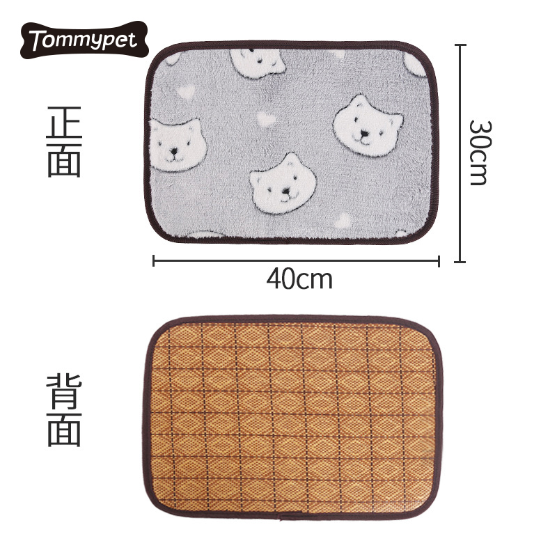 Matelas de tapis pour animaux de compagnie lavable personnalisable Tapis de chien de chat doux amovible en molleton de sherpa épais pour animaux de compagnie