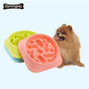 Bol pour animaux de compagnie bol pour chien anti-gulping couleur bonbon bol pour chien avec arrêt de ballonnement interactif pour mangeurs rapides