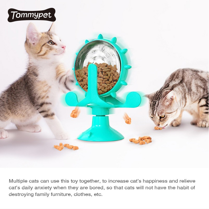 Jouets drôles de chat d'entraîneur de fuite de nourriture de chargeur lent interactif de plateau tournant